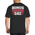 Cheer Stepdad Bonus Cheer Dad Red Big And Tall Men's T-Shirt Back Print