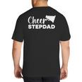 Cheer Stepdad Cheerleading Step Dad Cheerleader Stepfather Big And Tall Men's T-Shirt Back Print