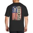 Cheerleader Dad Cheer Dad American US Flag Father Team Big And Tall Men's T-Shirt Back Print