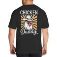Chicken Daddy Vintage Poultry Farmer Fathers Day Big And Tall Men's T-Shirt Back Print