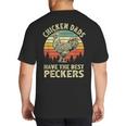 Chicken Dads Have The Best Peckers Vintage Apparel Big And Tall Men's T-Shirt Back Print