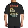Cigar Lover For Dad Men Vintage Cigar Saying Big And Tall Men's T-Shirt Back Print