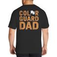 Color Guard Dad Flag Flipping Father Big And Tall Men's T-Shirt Back Print Color Guard Dad Flag Flipping Father Big And Tall Men's T-Shirt Back Print