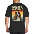 Cool Basset Hound For Men Dad Dog Basset Hound Lovers Big And Tall Men's T-Shirt Back Print
