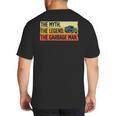 Cool Garbage Man Art For Men Dad Father Garbage Dump Truck Big And Tall Men's T-Shirt Back Print