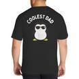 The Coolest Dad Cool Penguin By Dangerous Dad Big And Tall Men's T-Shirt Back Print