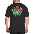In A Crappie Mood Retro Fishing Sarcastic Dad Big And Tall Men's T-Shirt Back Print