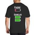 Cufflinks Battery Filled Tired Dad Low Battery Charge Big And Tall Men's T-Shirt Back Print