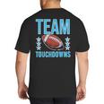 Cute Team Touchdowns Gender Reveal For Mom And Dad Big And Tall Men's T-Shirt Back Print