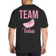 Cute Team Tutus Gender Reveal For Mom And Dad Big And Tall Men's T-Shirt Back Print
