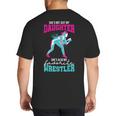 Cute Wrestling Daughter Favorite Wrestler Dad Mom Big And Tall Men's T-Shirt Back Print