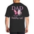 Dad 1st First Birthday Matching Family Butterfly Floral Big And Tall Men's T-Shirt Back Print