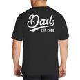 Dad 2026 Father Since 2026 Retro Dad Est 2026 Big And Tall Men's T-Shirt Back Print