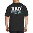 Dad 4 Fourth Time Dad Dad Of Four Big And Tall Men's T-Shirt Back Print Dad 4 Fourth Time Dad Dad Of Four Big And Tall Men's T-Shirt Back Print