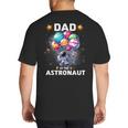 Dad Of The Astronaut Space Theme First Birthday Party Big And Tall Men's T-Shirt Back Print Dad Of The Astronaut Space Theme First Birthday Party Big And Tall Men's T-Shirt Back Print