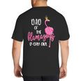 Dad Of B-Day Girl Flamazing Pink Flamingo Birthday Party Big And Tall Men's T-Shirt Back Print Dad Of B-Day Girl Flamazing Pink Flamingo Birthday Party Big And Tall Men's T-Shirt Back Print