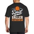 Dad Of The Baller Birthday Boy Basketball Themed Party Big And Tall Men's T-Shirt Back Print