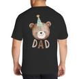 Dad Bear 1st Birthday Beary First Birthday Matching Family Big And Tall Men's T-Shirt Back Print
