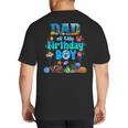 Dad Of The Birthday Boy Aquarium Sea Animals Matching Big And Tall Men's T-Shirt Back Print