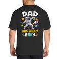 Dad Of The Birthday Boy Astronaut Outer Space Birthday Big And Tall Men's T-Shirt Back Print