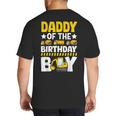 Dad Of The Birthday Boy Construction Theme Party Matching Big And Tall Men's T-Shirt Back Print