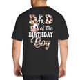 Dad Of The Birthday Boy Cow Farm 1St Birthday Boy Big And Tall Men's T-Shirt Back Print