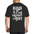 Dad Of The Birthday Boy Dirt Bike Big And Tall Men's T-Shirt Back Print