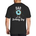 Dad Of The Birthday Boy Donut Theme Party Blue Father Big And Tall Men's T-Shirt Back Print