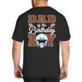 Dad Of The Birthday Boy Football Party Family Matching Big And Tall Men's T-Shirt Back Print
