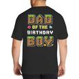 Dad Of The Birthday Boy Gamer Pixel Birthday Party Matching Big And Tall Men's T-Shirt Back Print