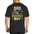 Dad Of The Birthday Boy Matching Construction Crew B-Day Big And Tall Men's T-Shirt Back Print