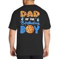 Dad Of The Birthday Boy Milk And Cookies 1 Year Old Big And Tall Men's T-Shirt Back Print