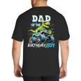 Dad Of The Birthday Boy Monster Truck Dinosaur PartyRex Big And Tall Men's T-Shirt Back Print