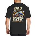 Dad Of The Birthday Boy Monster Truck Family Matching Party Big And Tall Men's T-Shirt Back Print