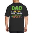 Dad Of The Birthday Boy Pixel Gamer Party Matching Family Big And Tall Men's T-Shirt Back Print