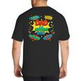 Dad Of The Birthday Boy Shirt Father Superhero Comic Party Big And Tall Men's T-Shirt Back Print
