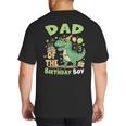 Dad Of The Birthday BoyRex Dinosaur Family Party Big And Tall Men's T-Shirt Back Print