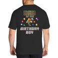 Dad Of The Birthday Boy Video Gamer Pixel Number Big And Tall Men's T-Shirt Back Print