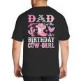 Dad Of The Birthday Cow-Girl Rodeo Cowgirl Bday Big And Tall Men's T-Shirt Back Print