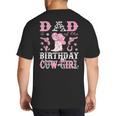 Dad Of The Birthday Cowgirl Pink Disco Rodeo Western Big And Tall Men's T-Shirt Back Print