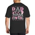Dad Of The Birthday CowGirl Rodeo CowGirl Birthday Big And Tall Men's T-Shirt Back Print
