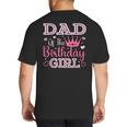 Dad Of The Birthday Girl Cute Pink Matching Family Party Big And Tall Men's T-Shirt Back Print