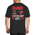 Dad Of The Birthday Girl Family Ladybug Birthday Big And Tall Men's T-Shirt Back Print