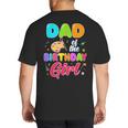 Dad Of The Birthday Girl Painting Art Birthday Girl Family Big And Tall Men's T-Shirt Back Print