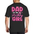 Dad Of The Birthday Girl Pink Bow Birthday Girl Family Big And Tall Men's T-Shirt Back Print