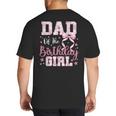 Dad Of The Birthday Girl Pink Bow Flower Birthday Girl Big And Tall Men's T-Shirt Back Print