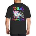 Dad Of The Birthday Girl Skater Roller Skate Family Party Big And Tall Men's T-Shirt Back Print