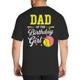Dad Of The Birthday Girl Softball Player Theme B-Day Daddy Big And Tall Men's T-Shirt Back Print