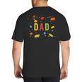 Dad Building Blocks Birthday Boy Big And Tall Men's T-Shirt Back Print