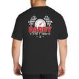Dad Daddy Pit Crew Race Car Birthday Racing Party Big And Tall Men's T-Shirt Back Print
